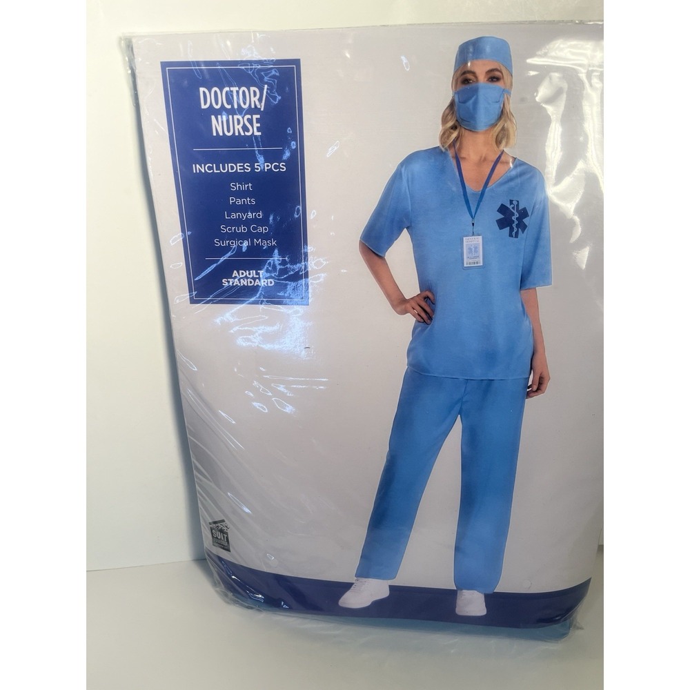 Women's Doctor Nurse Surgeon Costume Standard Size Fits Up to 12 Halloween NEW